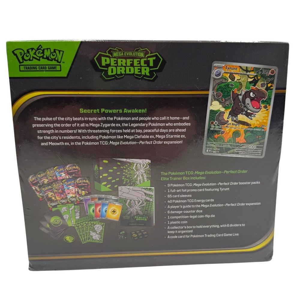 Pokemon TCG Mega Evolution Perfect Order Elite Trainer Box Mega Zygarde Sealed - Picture 3 of 5